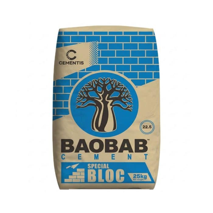 Baobab Special Bloc masonry cement MC 22.5X block laying 25kg — QBM Phoenix Mauritius