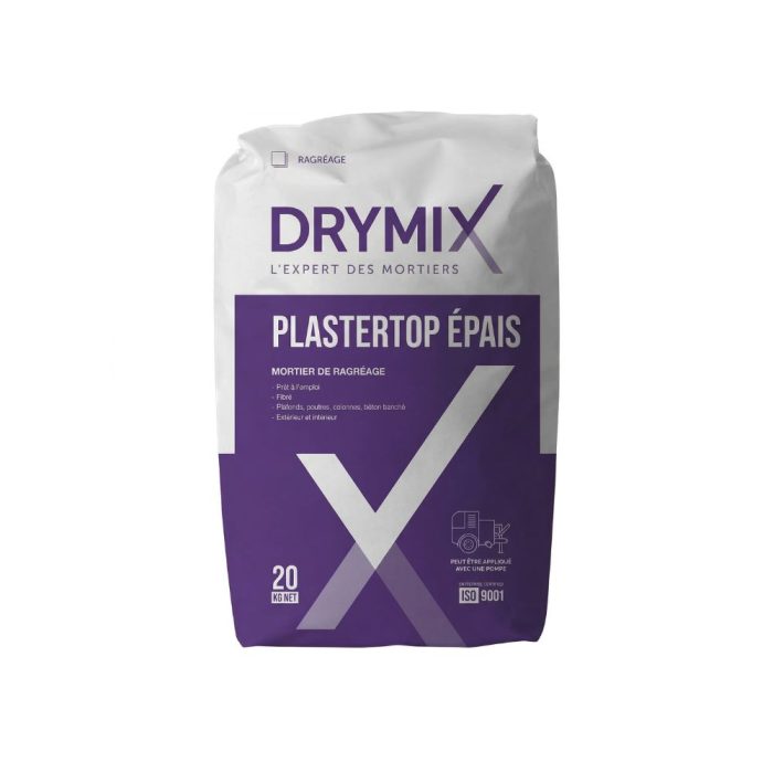 Drymix Plastertop Epais Thick-Coat Concrete Mortar 20kg — Ceiling Plaster QBM Phoenix Mauritius