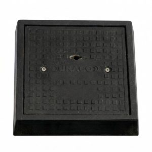 Duraco GRP manhole cover 450×450mm B125 12.5T — QBM Phoenix Mauritius