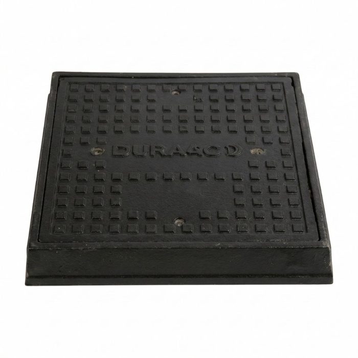 Duraco GRP manhole cover 600×600mm D400 40T — QBM Phoenix Mauritius