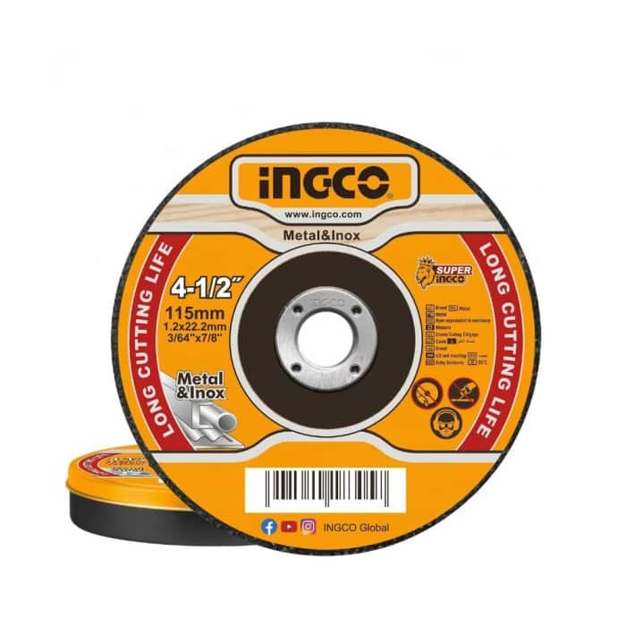 Ingco 115mm Metal INOX Cutting Discs Box of 10 — QBM Hardware Phoenix Mauritius