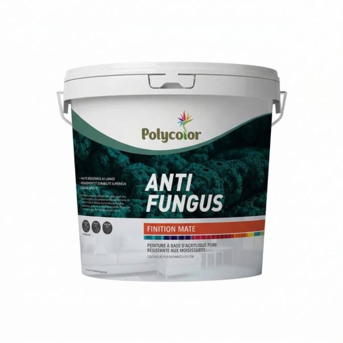 Polycolor Anti Fungus pure acrylic matt paint exterior humid regions POLYMATCH — QBM Phoenix Mauritius