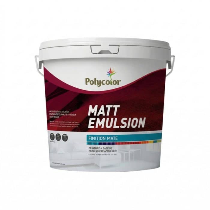Polycolor Matt Emulsion acrylic matt paint POLYMATCH colours interior exterior — QBM Phoenix Mauritius