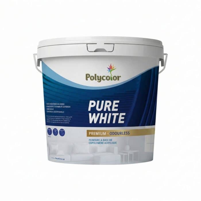 Polycolor Pure White acrylic matt paint interior exterior — QBM Phoenix Mauritius